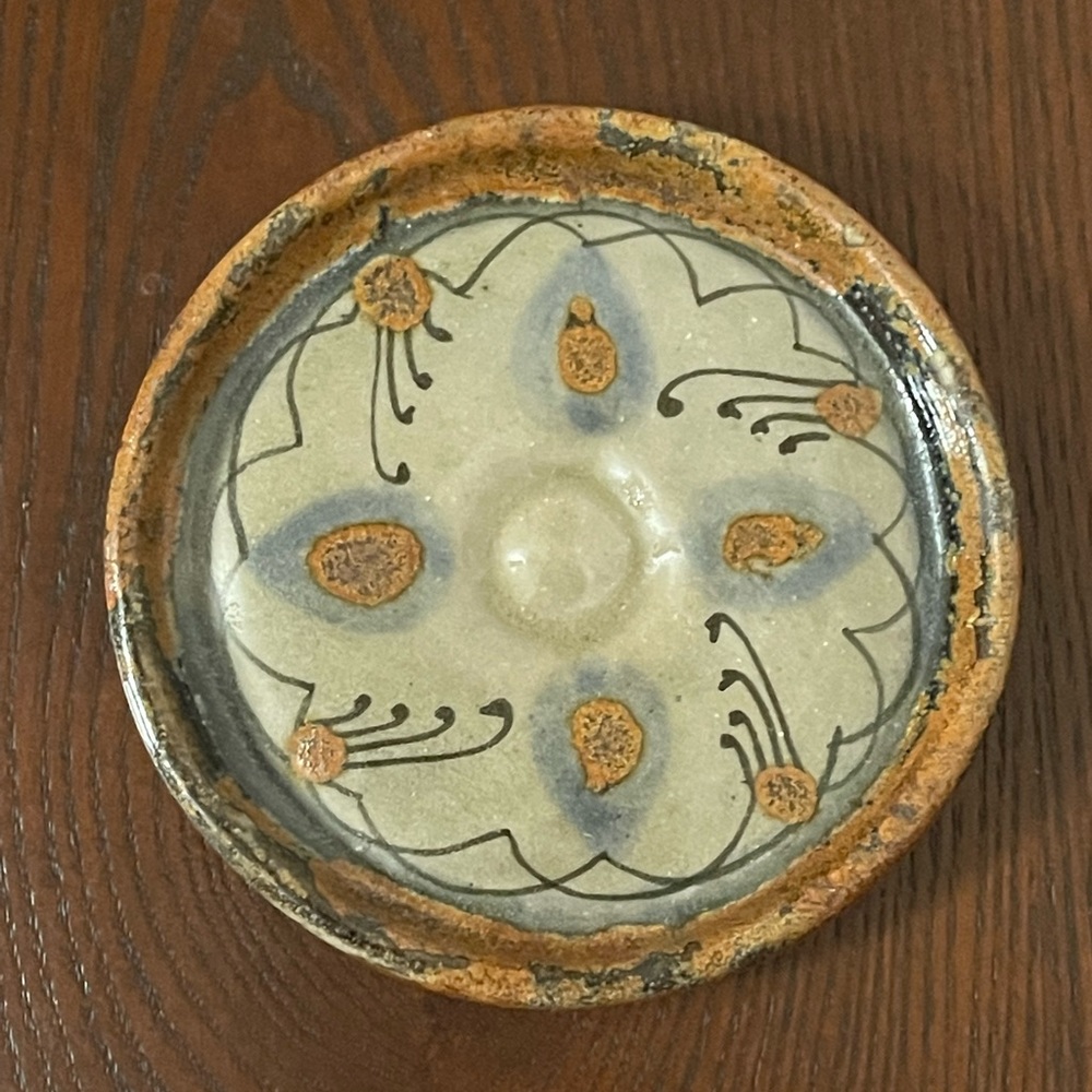 Mexico ceramic coaster Tonala Art by Ken Edwards. Size 3.5 inches